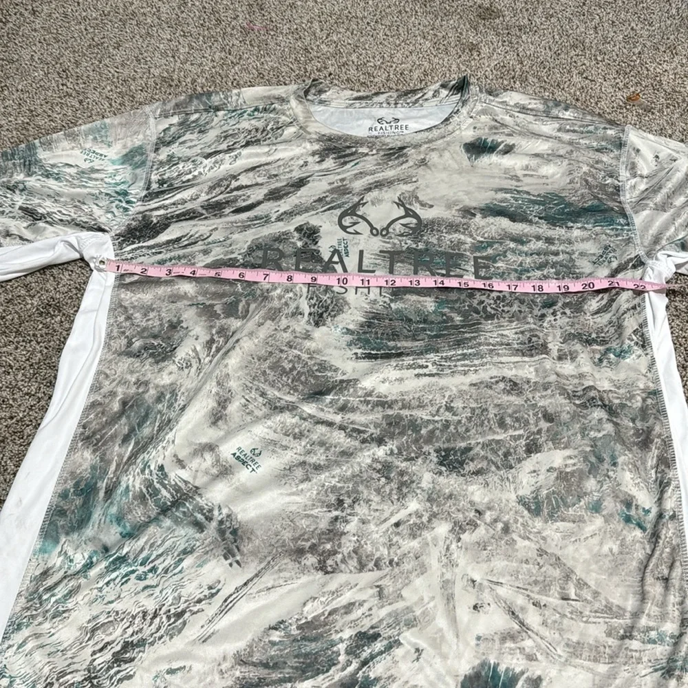 REALTREE FISHING RTF Poly Short Sleeve Tee in Aspect Arctic White size X… - Picture 2 of 8